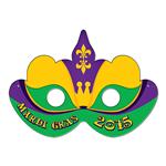 DM23 Mardi Gras Mask With Full Color Custom Imprint